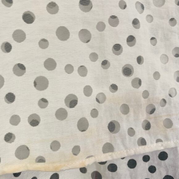 AKRIS Size 6 White Viscose Blend Dots Short Sleeve Crew Neck Casual Top - Picture 10 of 10